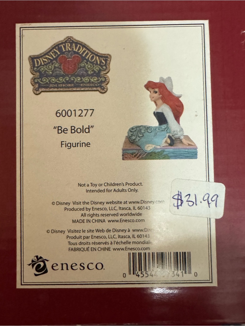 Enesco Disney Traditions "Be Bold" Ariel Figurine - Red, White, Blue